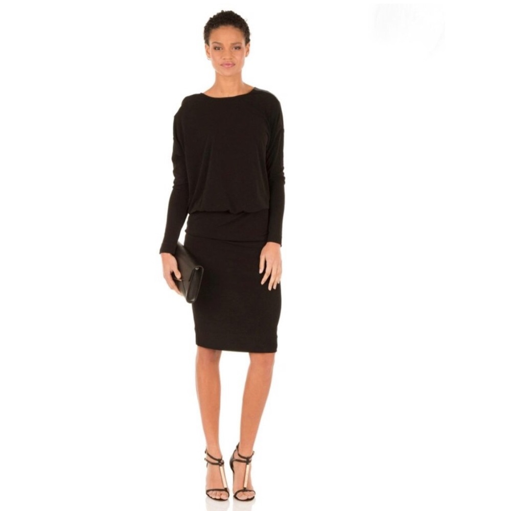 MALENE BIRGER Open Back Black Silliana Dress LBD Little Black Dress Sz M - Picture 5 of 10